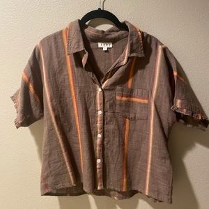 THML button down Baja flutter sleeve medium